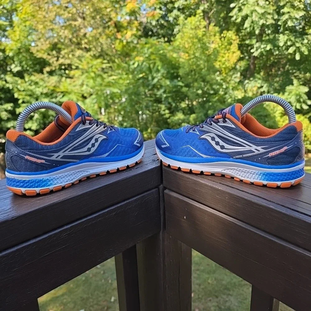 Saucony Ride 9 Running‎ Shoes Blue/Orange Men's 4.5 Clean
